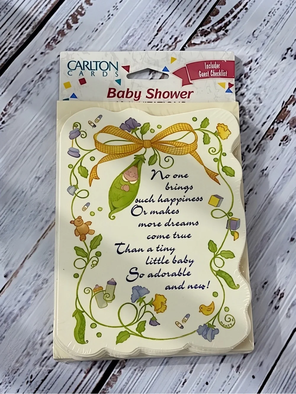 NWT Vintage Carlton Cards Baby Shower Invitations NOS Sealed (40 Total)